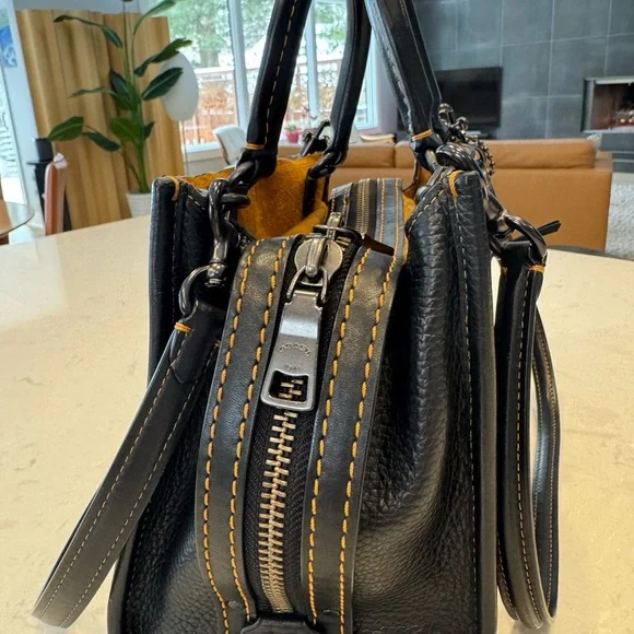 COACH Rouge Pebbled Black Leather Bag - Picture 12 of 12